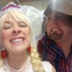 HIllbilly Wedding - LilyBeht & her Pa, Uncle Buck sayin' CHEEESE!